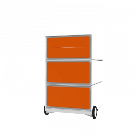 Caisse à outils avec 3 tiroirs - 2 tiroirs remplis – orange