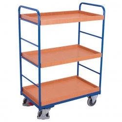 Chariot haut à 3 bacs amovibles