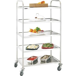 Chariot inox 5 plateaux
