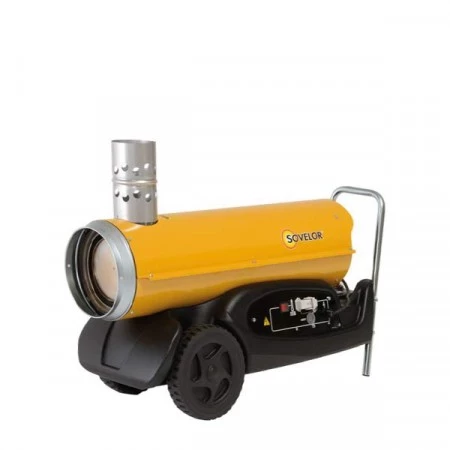 Chauffage mobile au fuel à air pulsé avec conduit de cheminée, Chauffages  thermiques