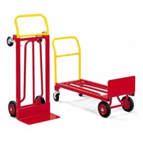Chariots De Manutention - Diable Pliable Portable Très Résistant Roue  Rotative À ° Poignée Réglable 80 Kg Rouge