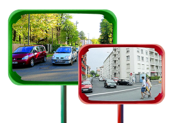 SNS SAFETY LTD Miroir convexe de sécurité routière pour allée, entrepôt,  garage et bureau, noir (Ø 30 cm) : : Industrie et science
