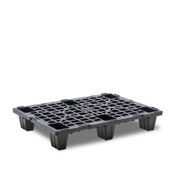Demi-palette plastique 800 x 600 ajourée pour linéaires