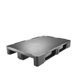 Palette plastique 1200 x 800 pleine régénérée pour stockage industriel