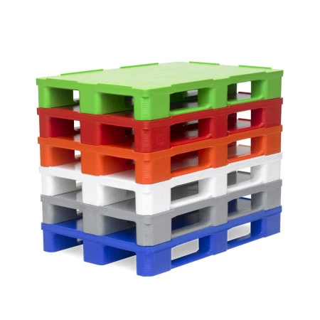 Palette plastique 1200x800 hygiénique couleur pleine à semelles Palette plastique 1200x800 hygiénique couleur pleine à semelles