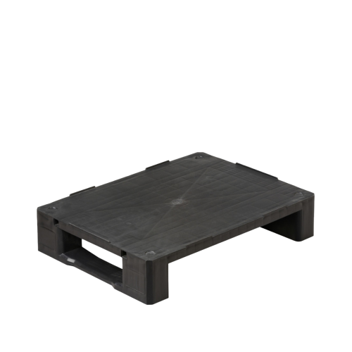 Demi-palette plastique 800x600 recyclée pleine pour display Demi-palette plastique 800x600 recyclée pleine pour display