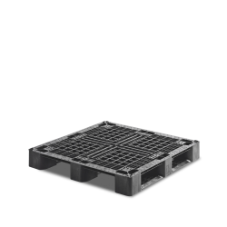 Palette plastique 1100 x 1100 ajourée semi-perdue pour logistique et export