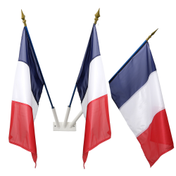 Ecusson - France drapeau bannière - blanc - 6.2x7.5cm - patches