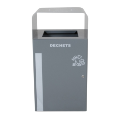 Poubelle de tri sélectif d'extérieur design avec bac