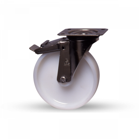 Roulette pivotante avec frein, manchons de serrage - Roulettes pour  appareils - MAPO AG