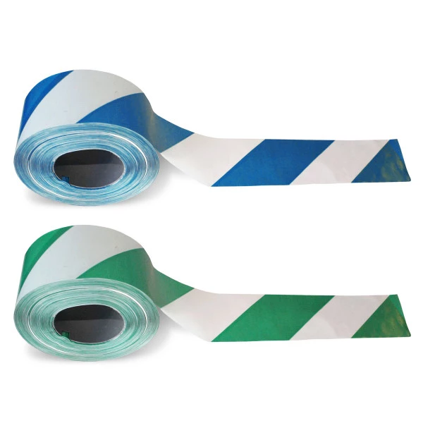 Ruban adhésif bicolore BICOLO pour signalisation en entrepôts. - vert et  blanc