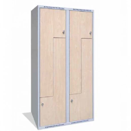 Vestiaire en L portes en bois en MDF Largeur 300 mm de 1 à 3 colonnes finition haute gamme