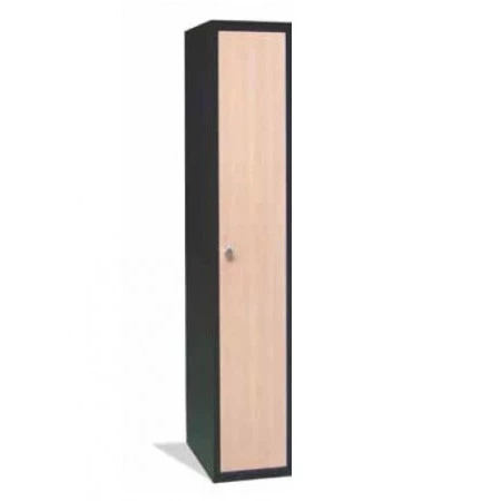 Vestiaire porte en bois L 400 mm monobloc type industrie propre 1 colonne